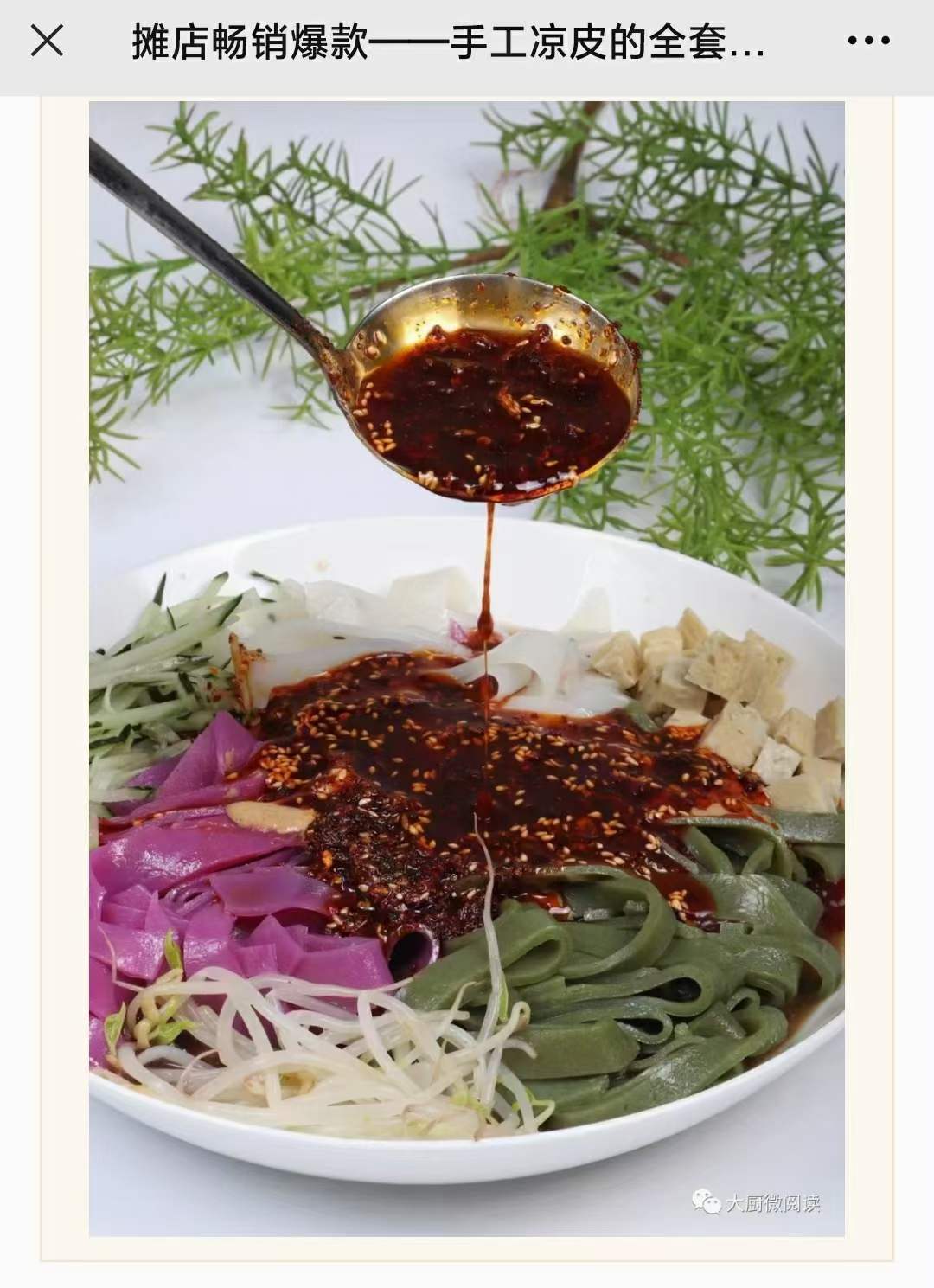 手工凉皮的全套制作工艺技术小吃配方摆摊创业美食教程视频教程-破浪小吃技术网